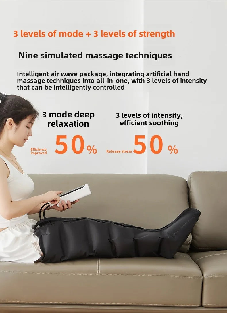Air Compression Leg & Foot Massager for Circulation and Pain Relief