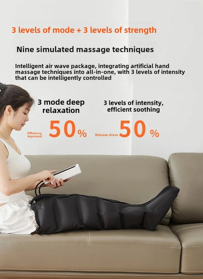 Air Compression Leg & Foot Massager for Circulation and Pain Relief