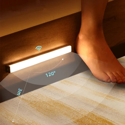 Rechargeable LED Motion Sensor Cabinet Light - Wireless USB-C Night Light for Kitchen & Closet