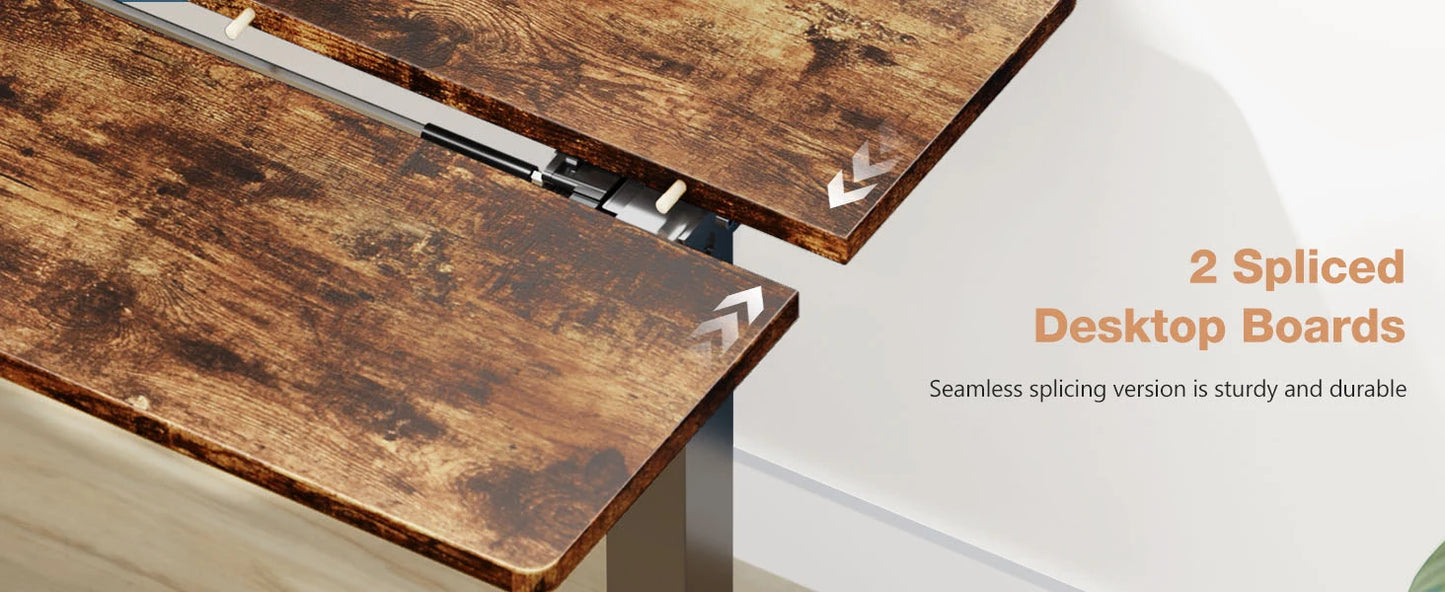 63" Electric Standing Desk - Ergonomic Adjustable Sit-Stand Office Table