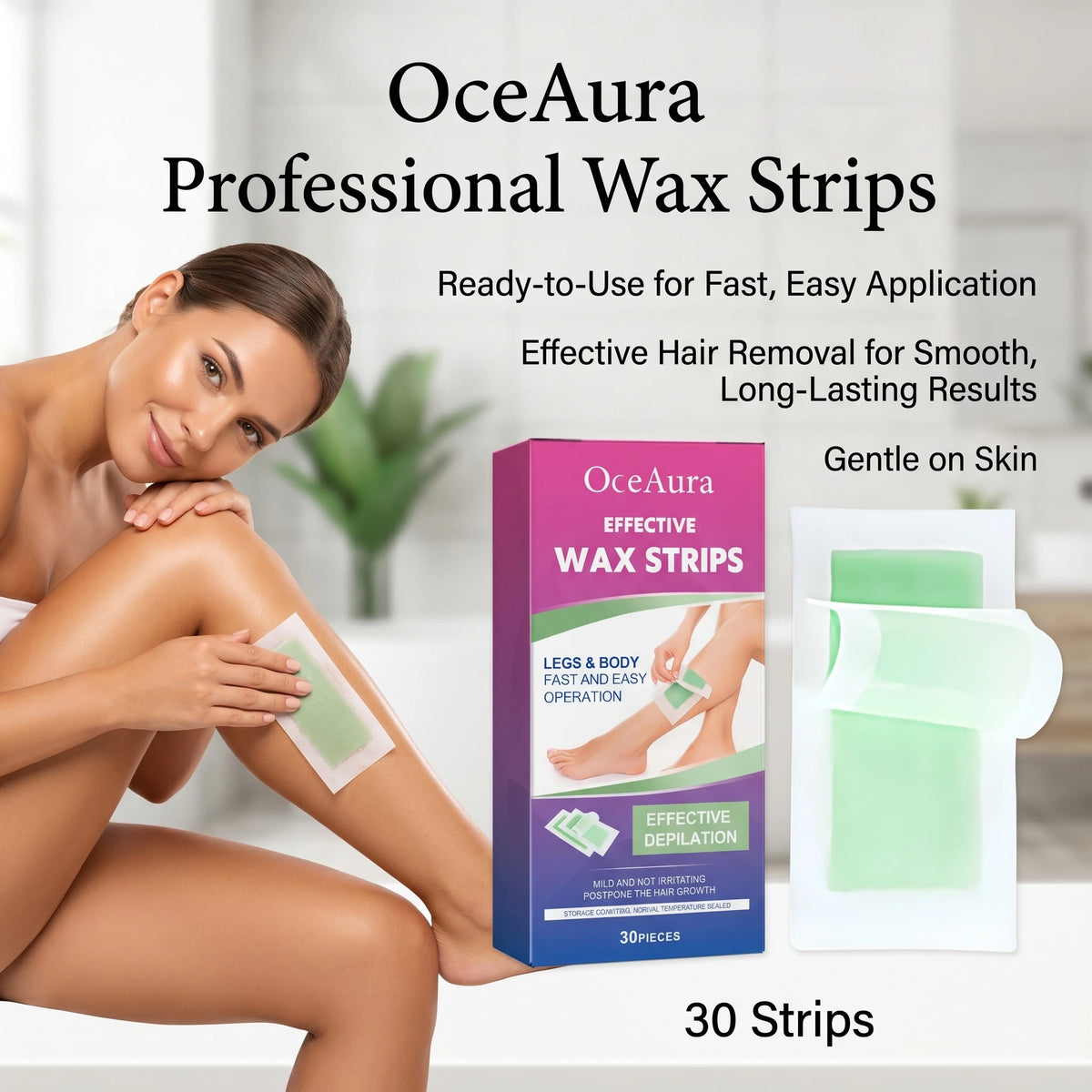 Professional Full Body Wax Strips for Smooth, Long-Lasting Hair Removal