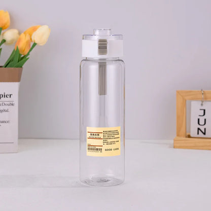 Kawaii Transparent Portable Sports Water Bottle - BPA-Free Reusable Cup