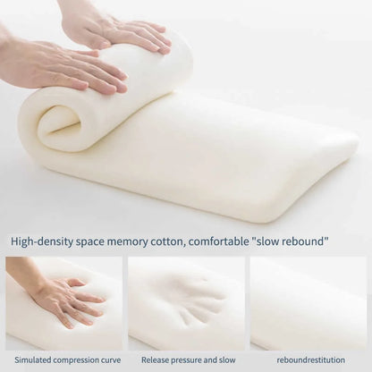 Memory Foam Lumbar Support Pillow for Bed - Lower Back Pain Relief Cushion