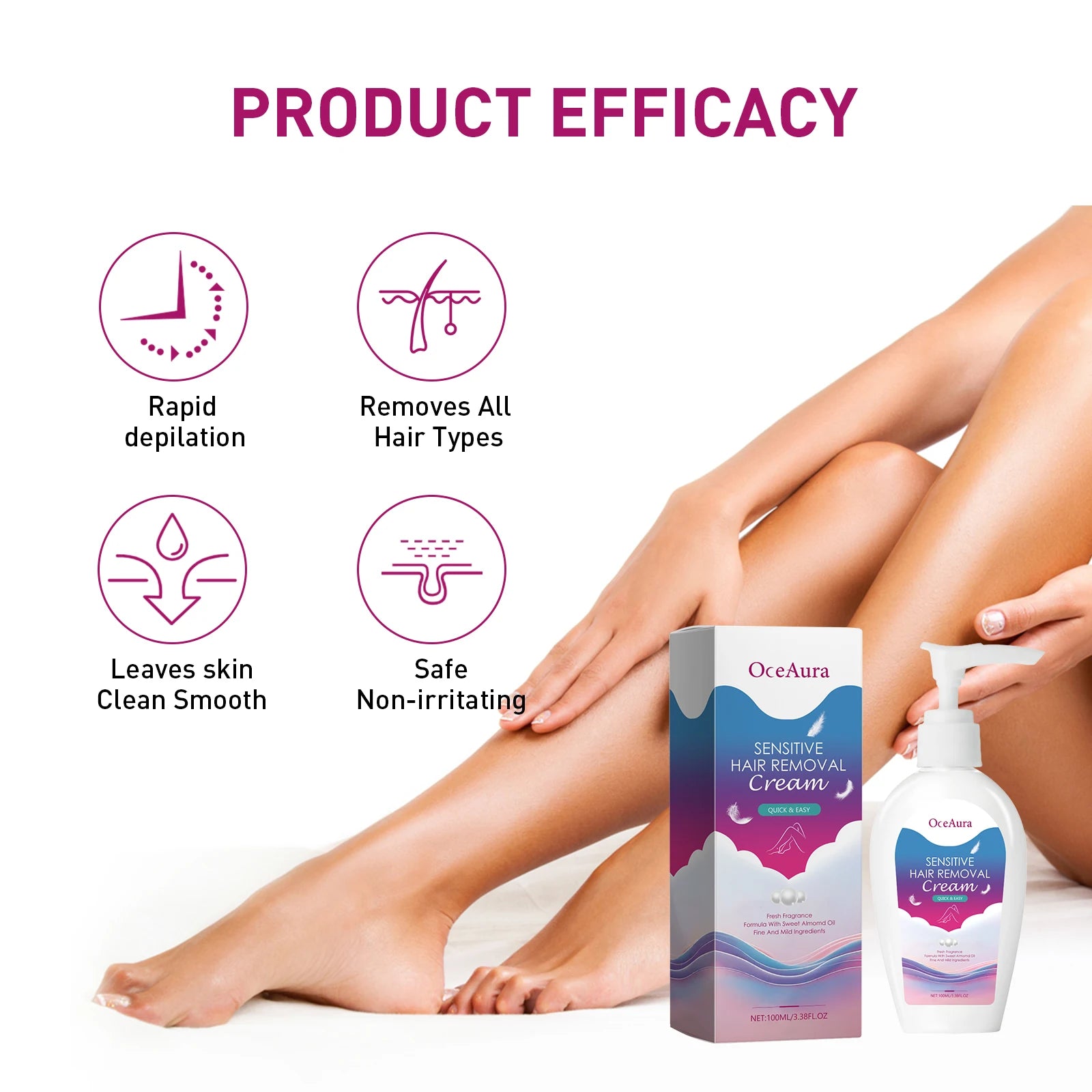 Painless Hair Removal Cream for Men & Women - Fast-Acting Gentle Depilatory - 11