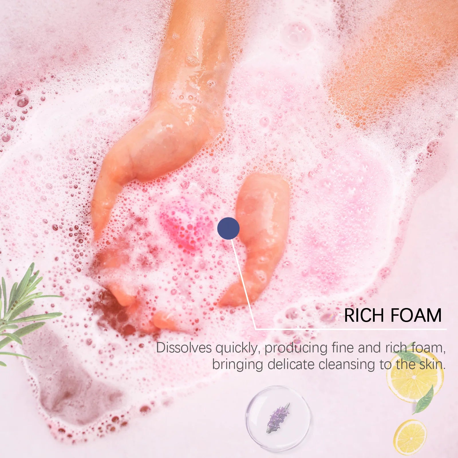 Natural Plant Essence Aromatherapy Spa Bath Bomb Set for Skin Moisturizing - 3