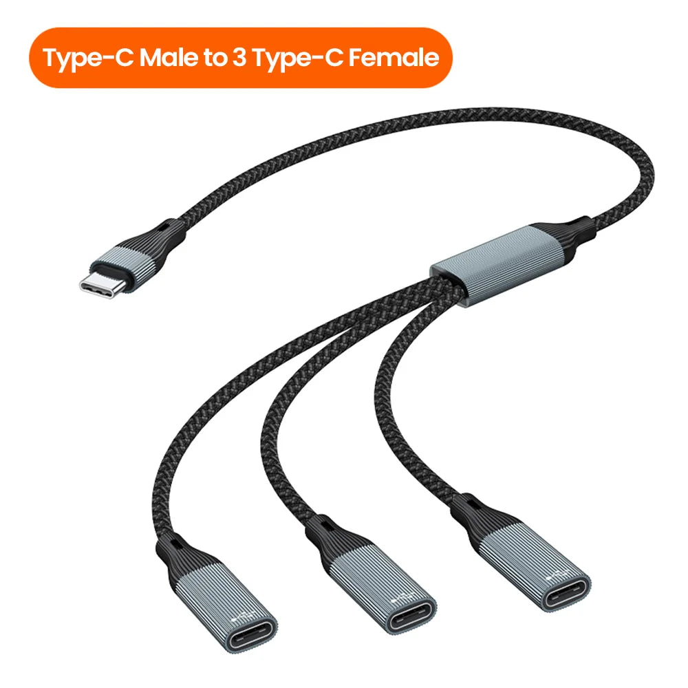 USB-C to 3-Port USB 3.0 Hub Adapter - High-Speed Data & OTG Splitter
