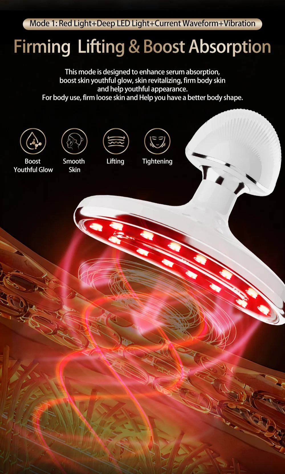 LED Facial Sculpting & Body Contouring Device - Skin Tightening Massager