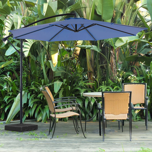 10ft Cantilever Patio Umbrella - Outdoor UV-Resistant Offset Shade