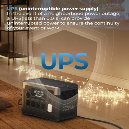 OUKITEL P1000 Plus 1800W Portable Power Station 1024Wh LiFePO4 Solar Generator