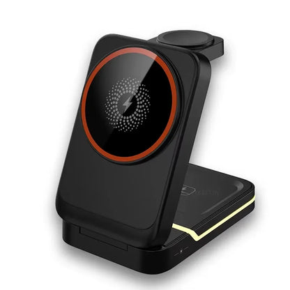 3-in-1 Foldable Magnetic Wireless Charger for iPhone, Apple Watch & AirPods