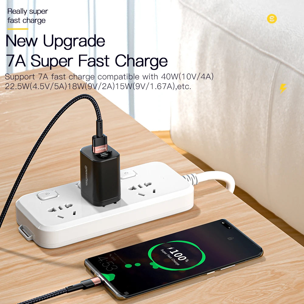 Essager 100W Fast Charging USB-C Cable - High-Speed Data Sync & Power