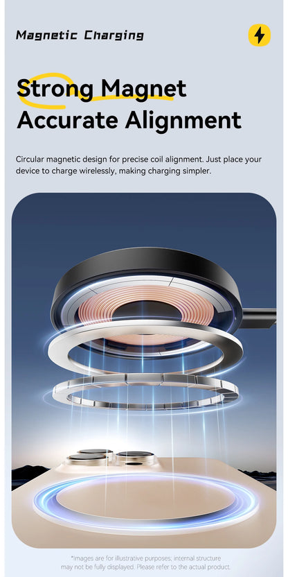 Magnetic 15W Fast Wireless Charging Stand for iPhone 16 15 14 13 Pro Max
