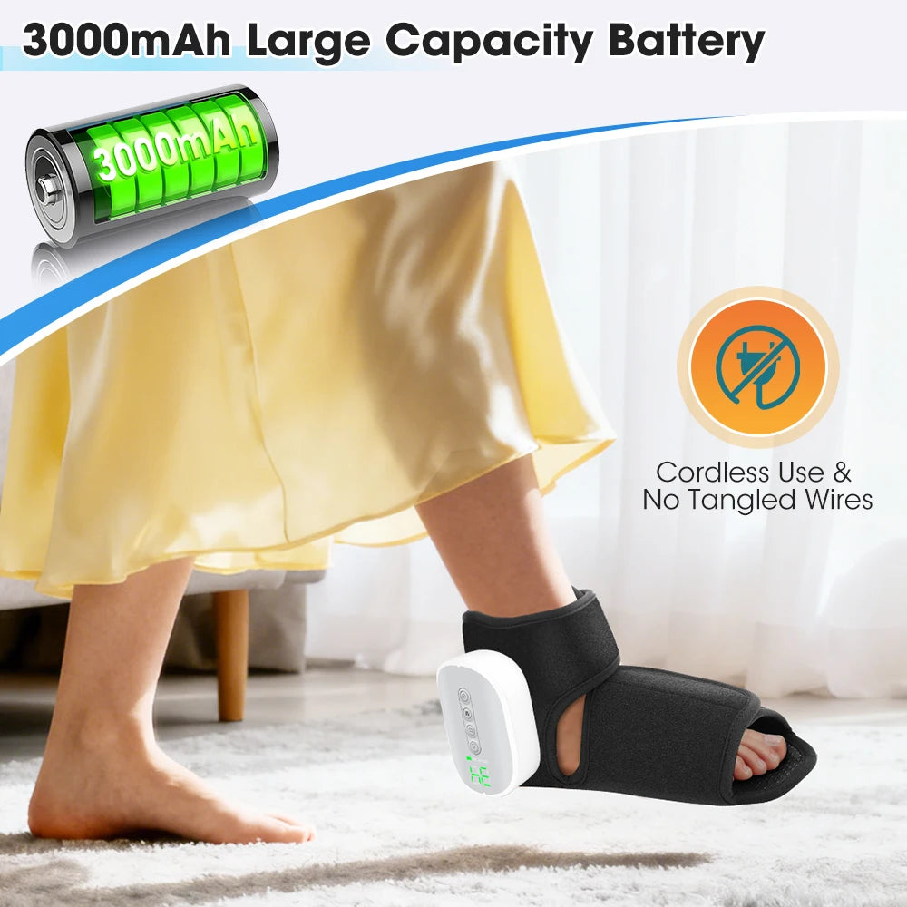 Dual-Airbag Electric Heated Foot and Ankle Massager for Pain Relief - 12