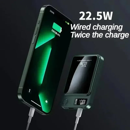 Magnetic Wireless Portable Power Bank - Fast Charging External Battery