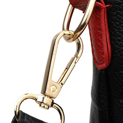 Luxury Contrast Leather Tote