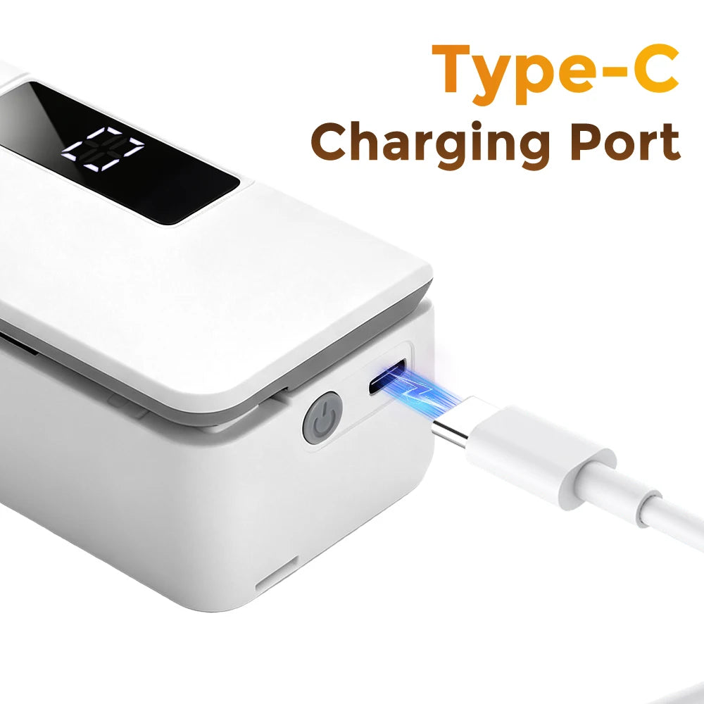 Portable Rechargeable Mini Bag Sealer with Built-in Cutter and 8 Heat Levels - 16