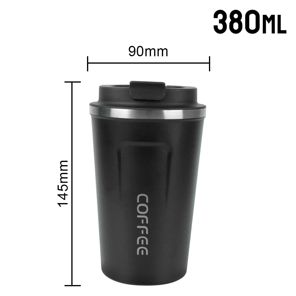 Insulated Stainless Steel Travel Mug - Leak-Proof Coffee Cup 380/510ml - 13