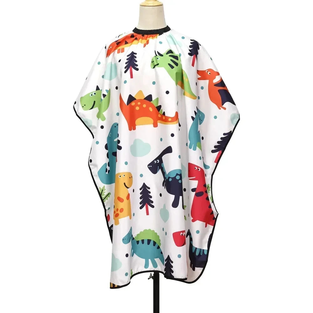 Waterproof Kids Haircut Cape - Cartoon Barber Salon Wrap