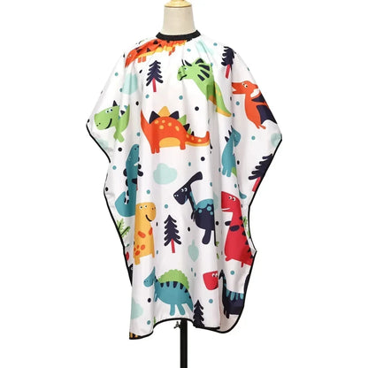 Waterproof Kids Haircut Cape - Cartoon Barber Salon Wrap