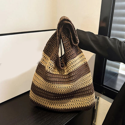 Luxury Aesthetic Knitted Tote