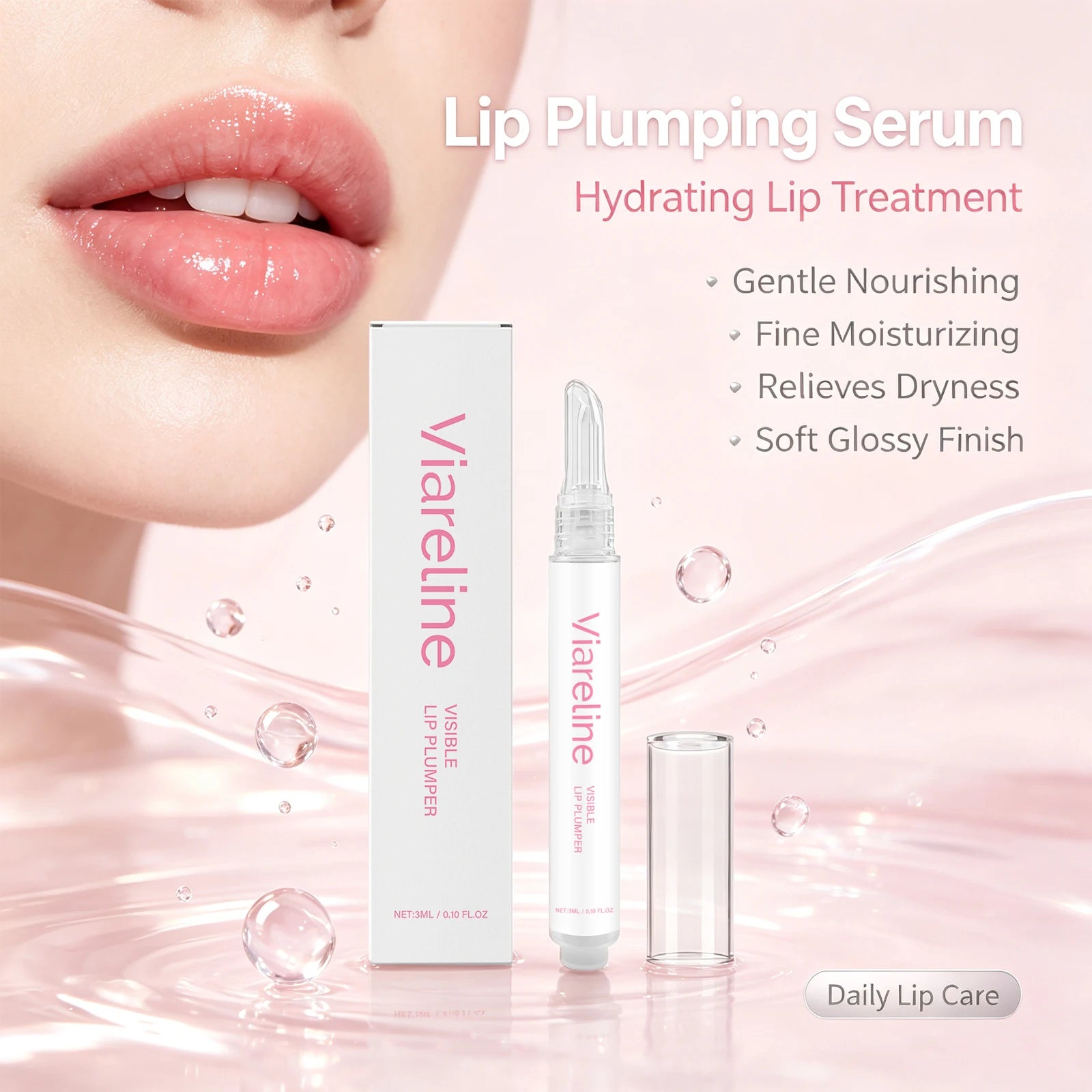 Hydrating Lip Plumper Serum for Smooth & Fuller Looking Lips - 6