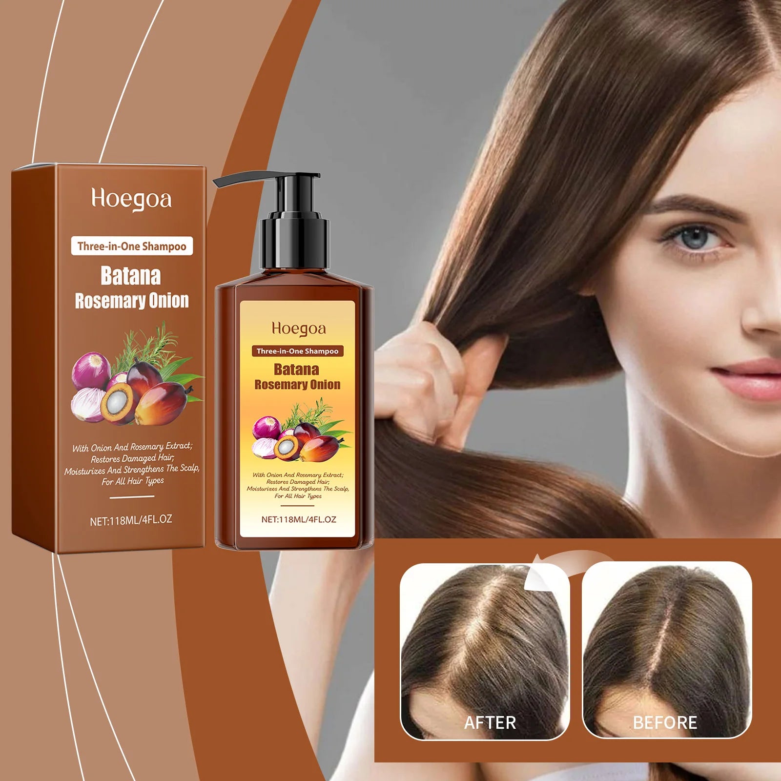 Batana & Rosemary Hair Growth Shampoo for Deep Scalp Repair & Anti-Dandruff - 7
