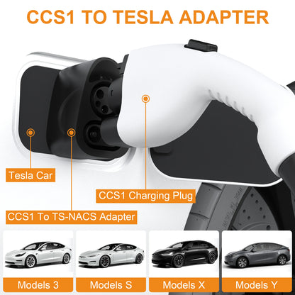 CCS1 to NACS Tesla Charging Adapter - Fast DC EV Charging (250A)