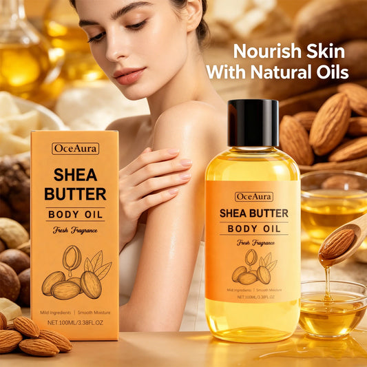 Shea Butter Body Oil for Deep Hydration & Dry Skin Repair