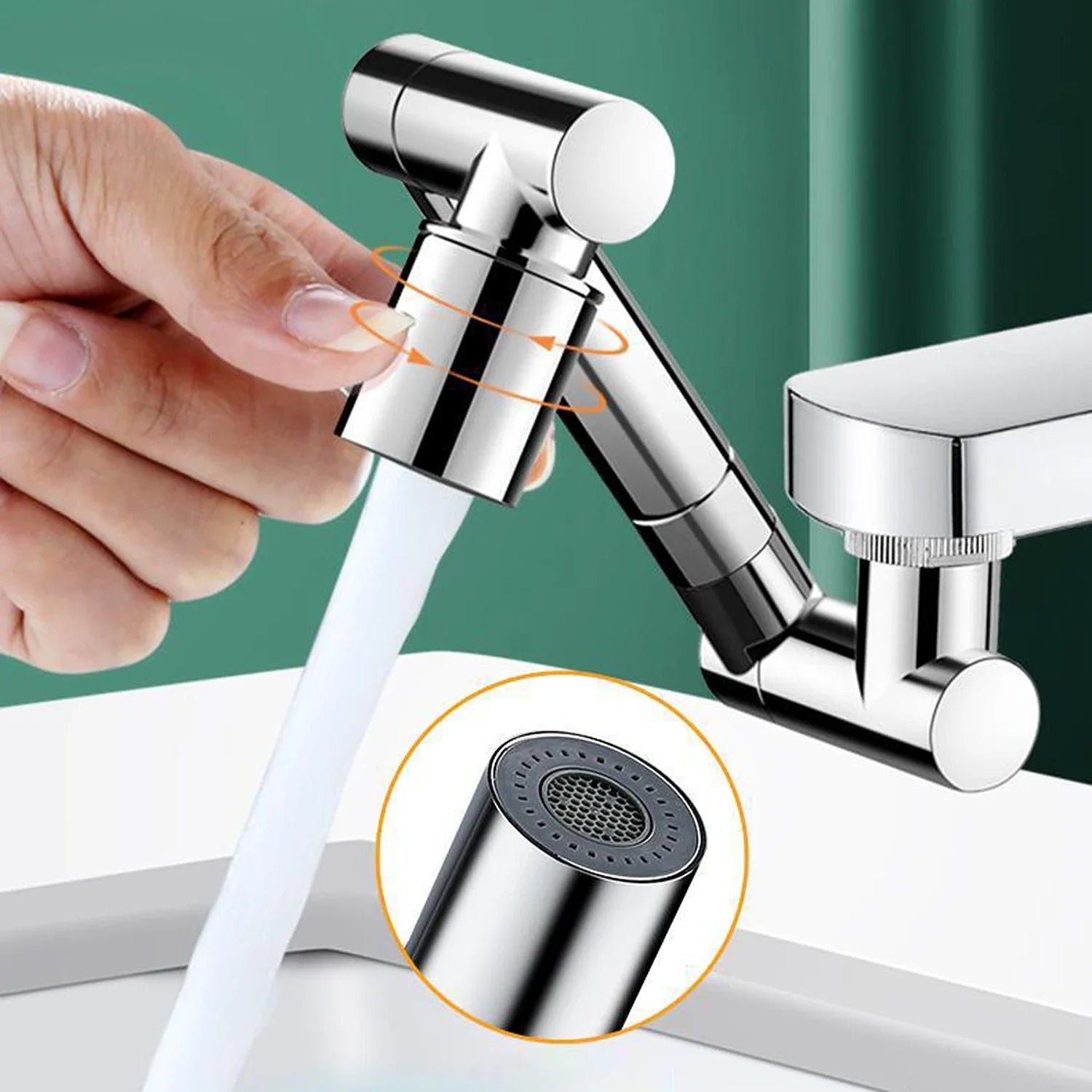 Universal 1440° Swivel Faucet Extender with 2 Modes - 2