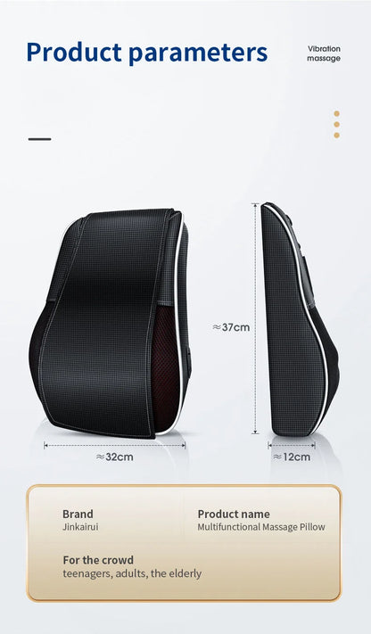 Electric Neck & Back Massage Pillow with Heat & Deep Tissue Kneading