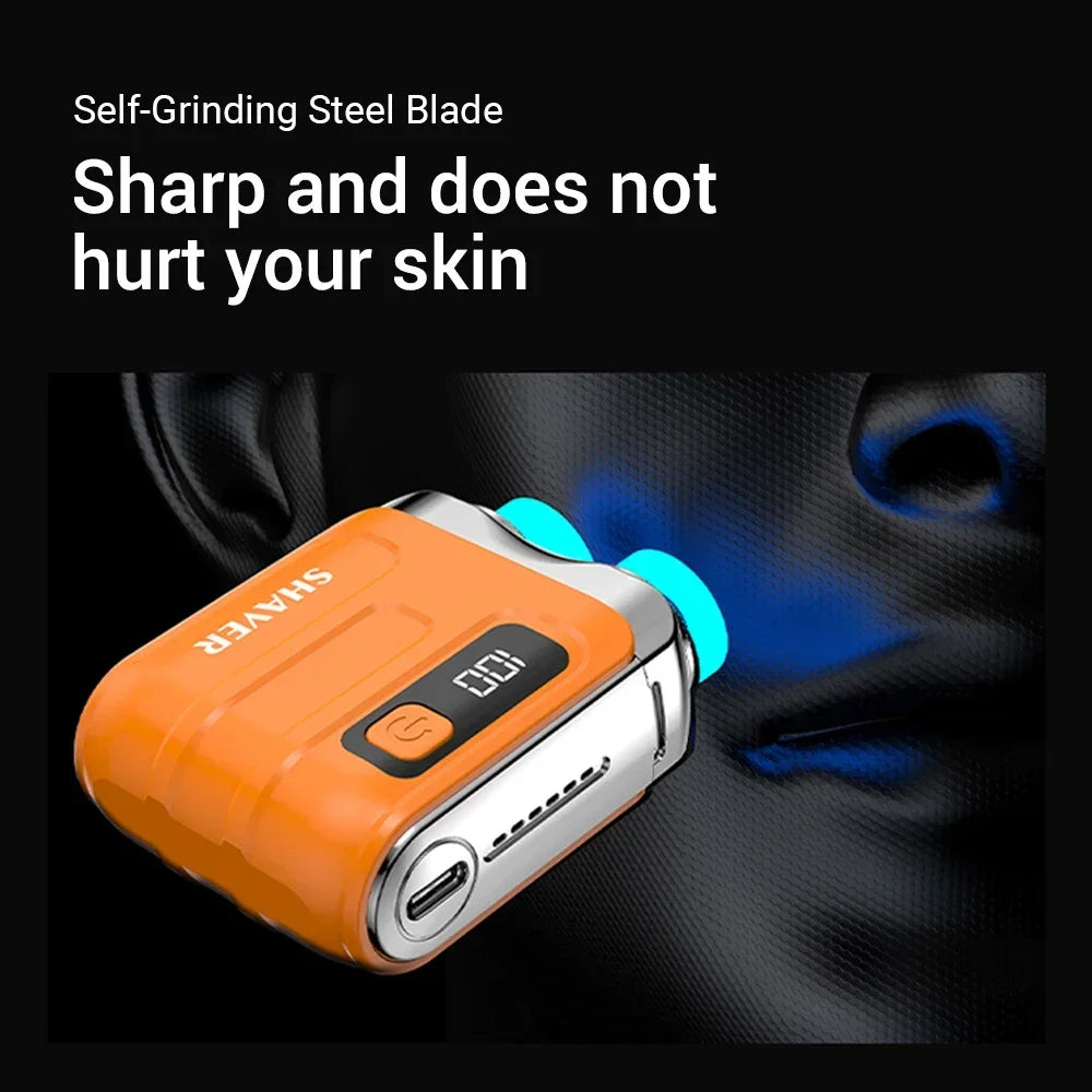 Portable Electric Shaver for Men with LED Display and USB Rechargeable Battery