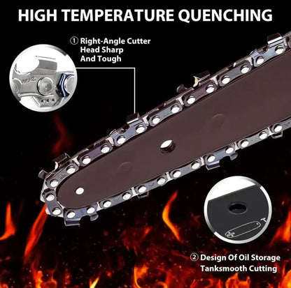 4 & 6-Inch Replacement Chains and Guide Bar Set for Mini Cordless Chainsaws