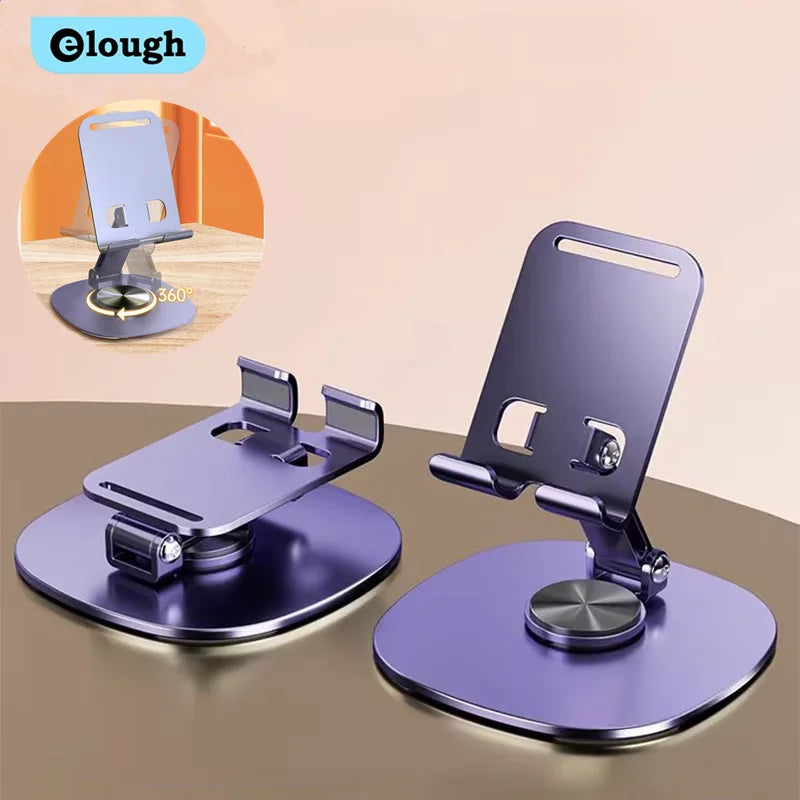 360° Rotating Foldable Phone & Tablet Desktop Stand – Adjustable Holder - 1