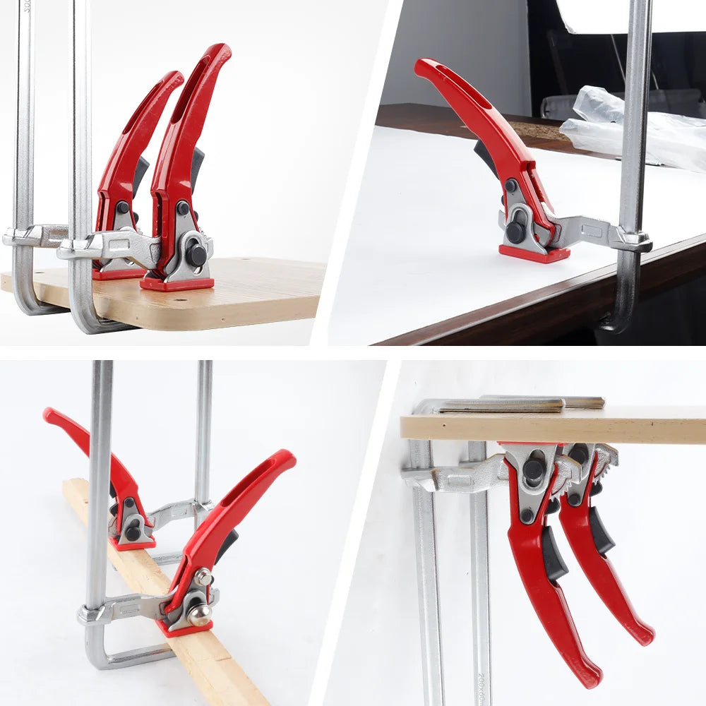 Quick Release Ratchet Guide Rail Clamp for MFT Tables and Track Saws - 6