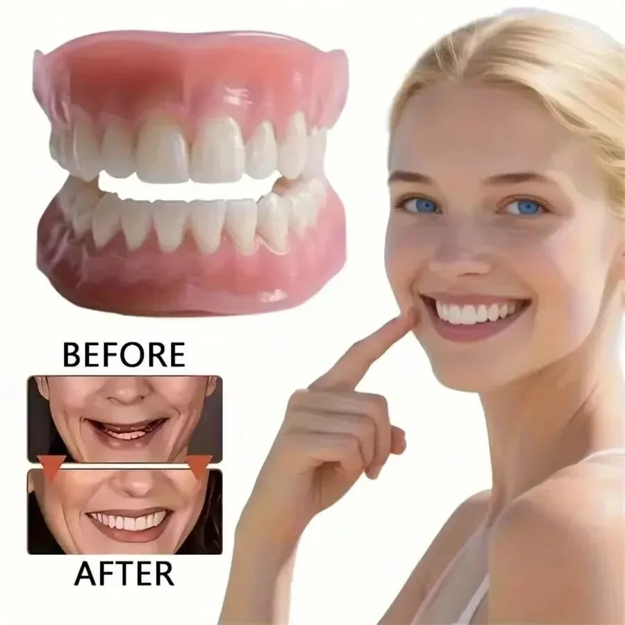Premium Silicone Denture Set for Comfortable Aesthetic Smile Replacement - 2