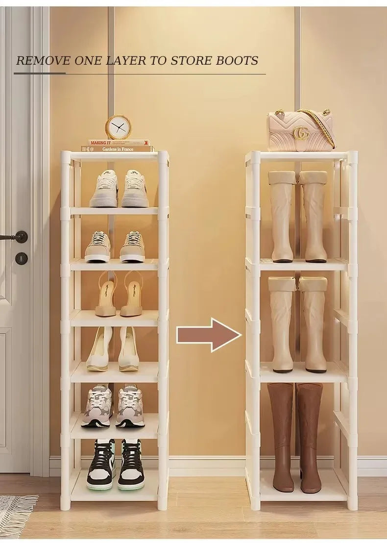 Stackable Narrow Shoe Storage Rack Organizer