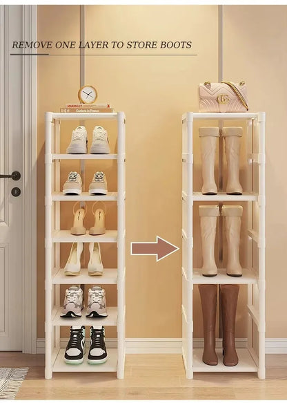 Stackable Narrow Shoe Storage Rack Organizer