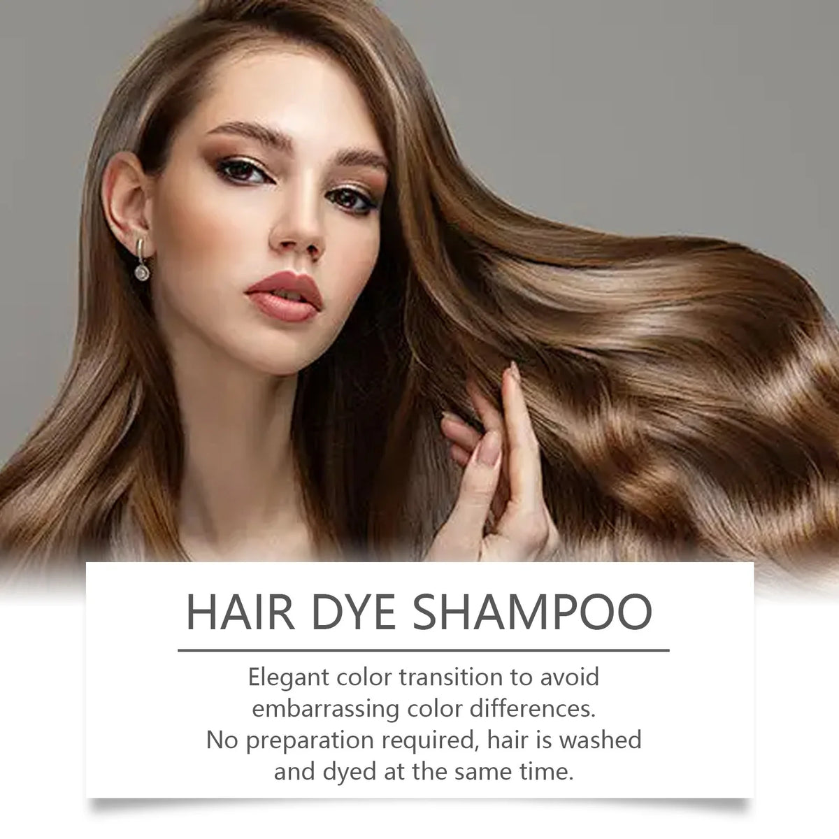 Instant Hair Dye Coloring Shampoo - Nourishing Repair & Grey Hair Coverage