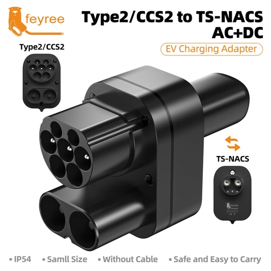 CCS2 to Tesla NACS Fast Charging Adapter for Model 3/X/Y/S