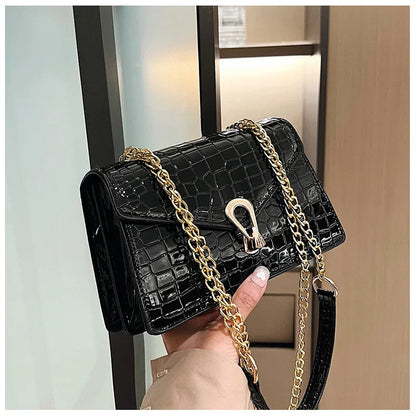 Luxury Croco Chain Shoulder Bag