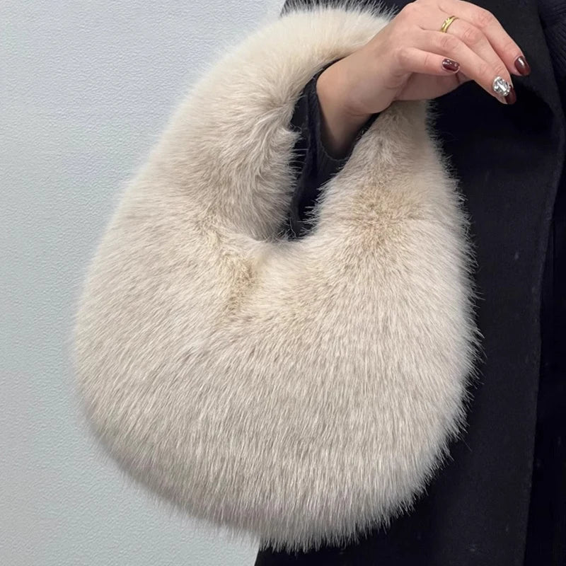 Luxury Soft Plush Bucket Bag