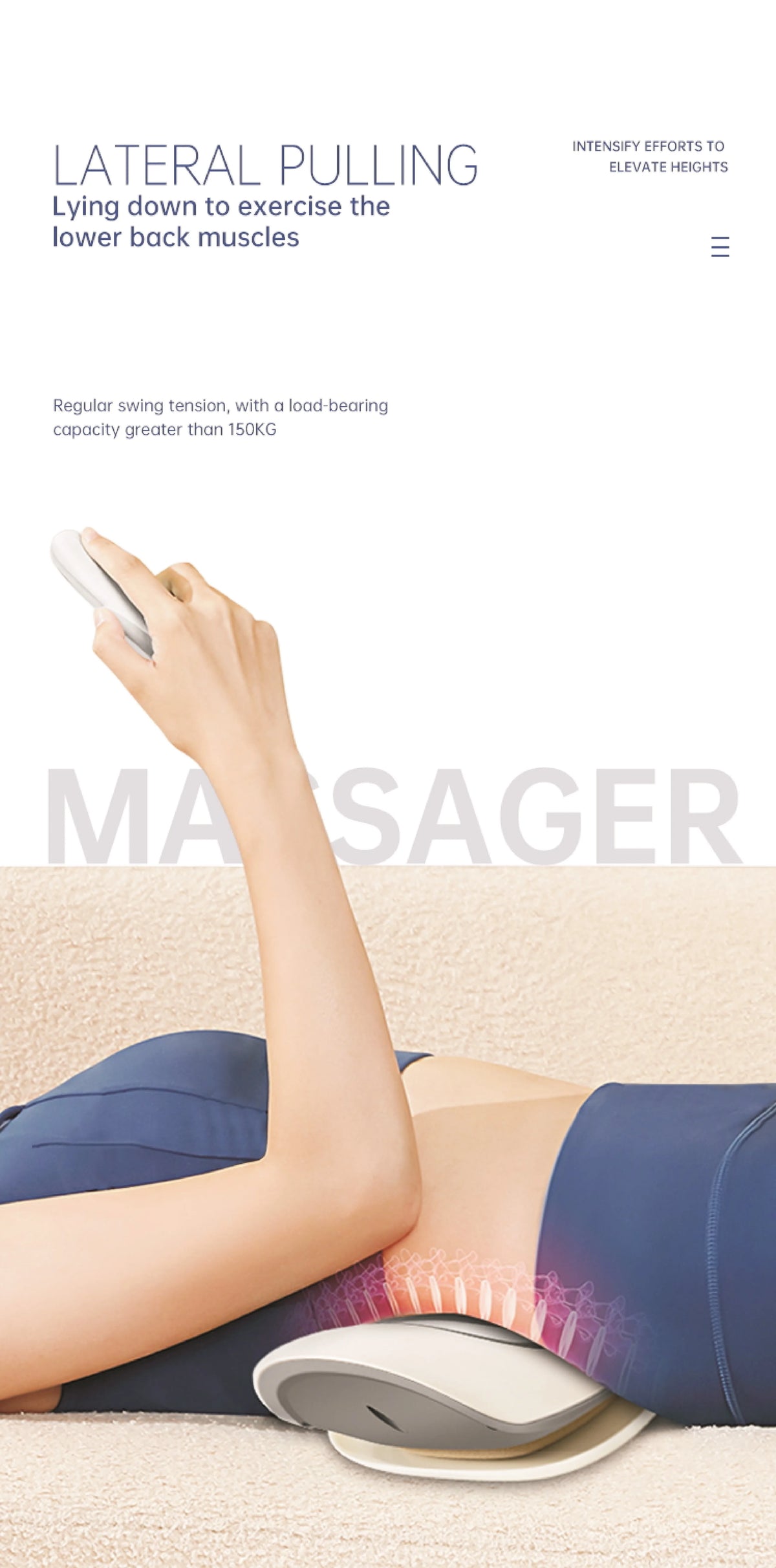 Electric Lumbar Traction Device with Dynamic Airbag Back Stretcher & Massager