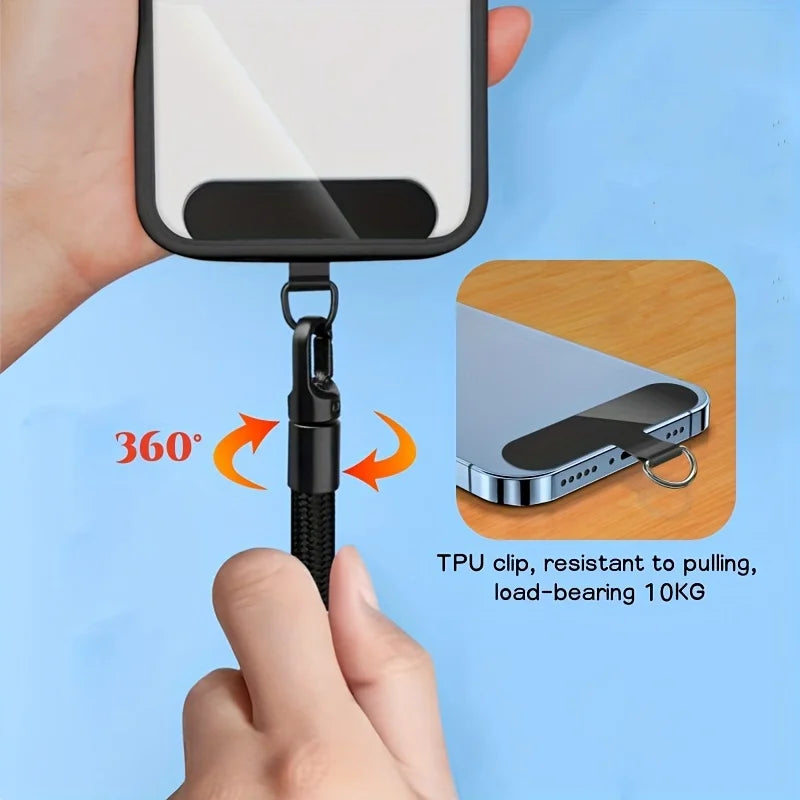 Universal Adjustable Phone Lanyard Crossbody & Wrist Strap 360° Rotating