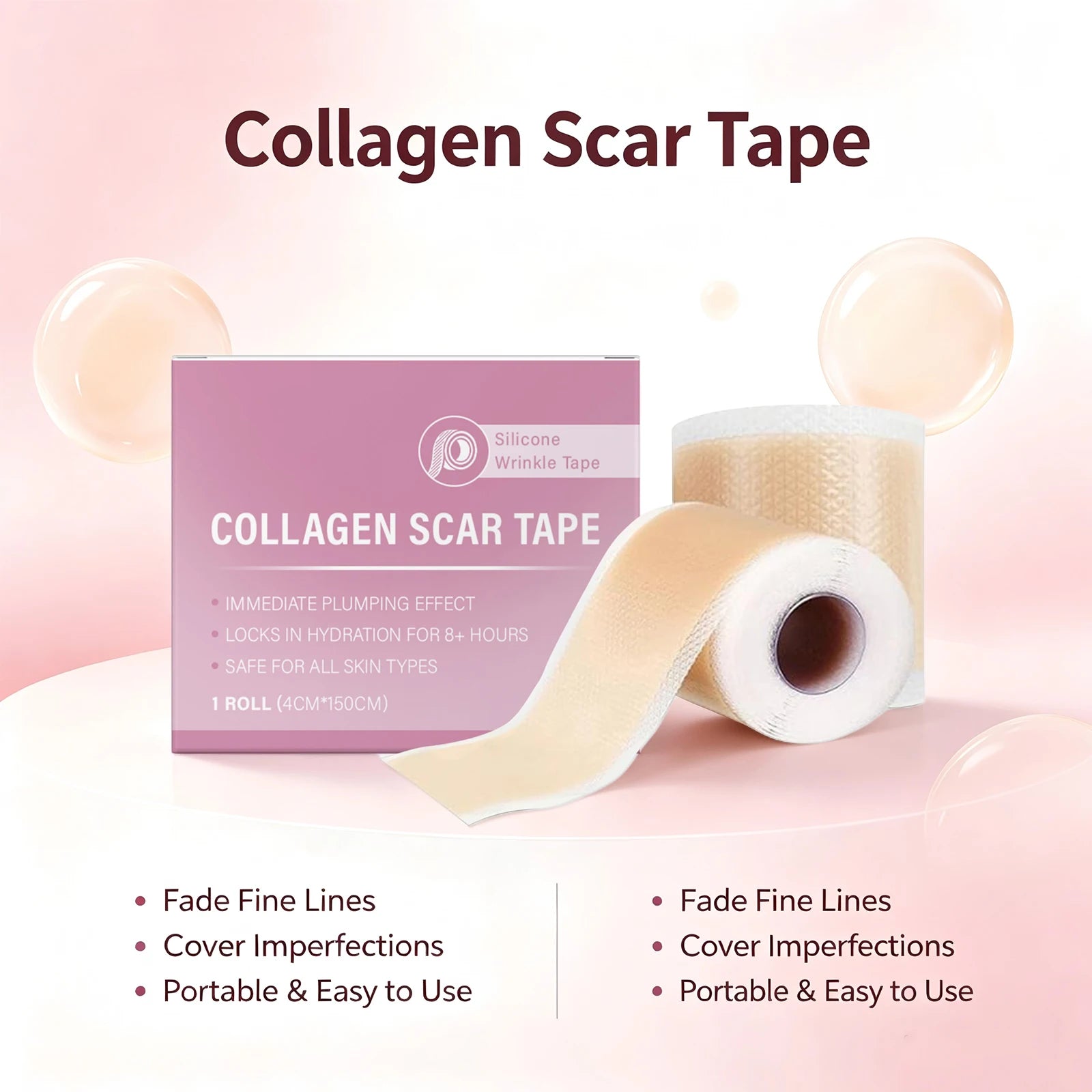 Silicone Collagen Scar Tape for Fine Lines and Scar Repair - 2