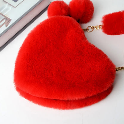 Luxury Plush Heart Handbag