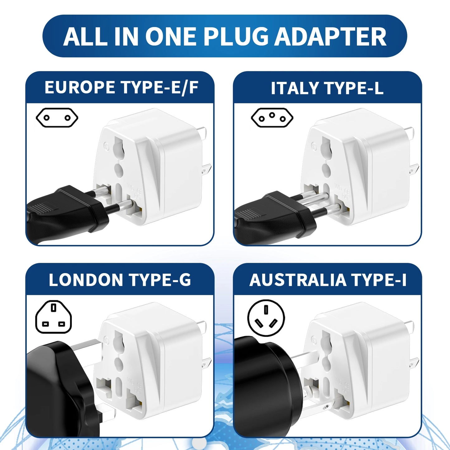 3-Pack Australian Travel Plug Adapter – Universal International Power Converter