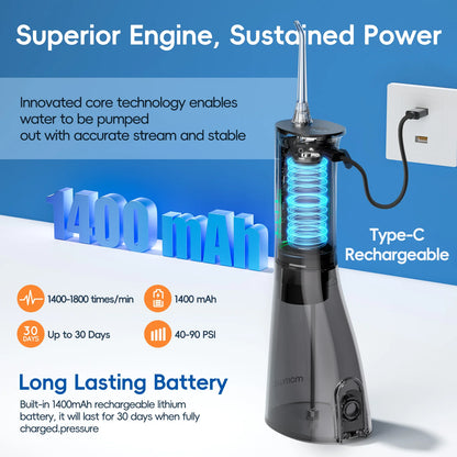 Professional Electric Toothbrush and Water Flosser Set for Deep Oral Cleaning