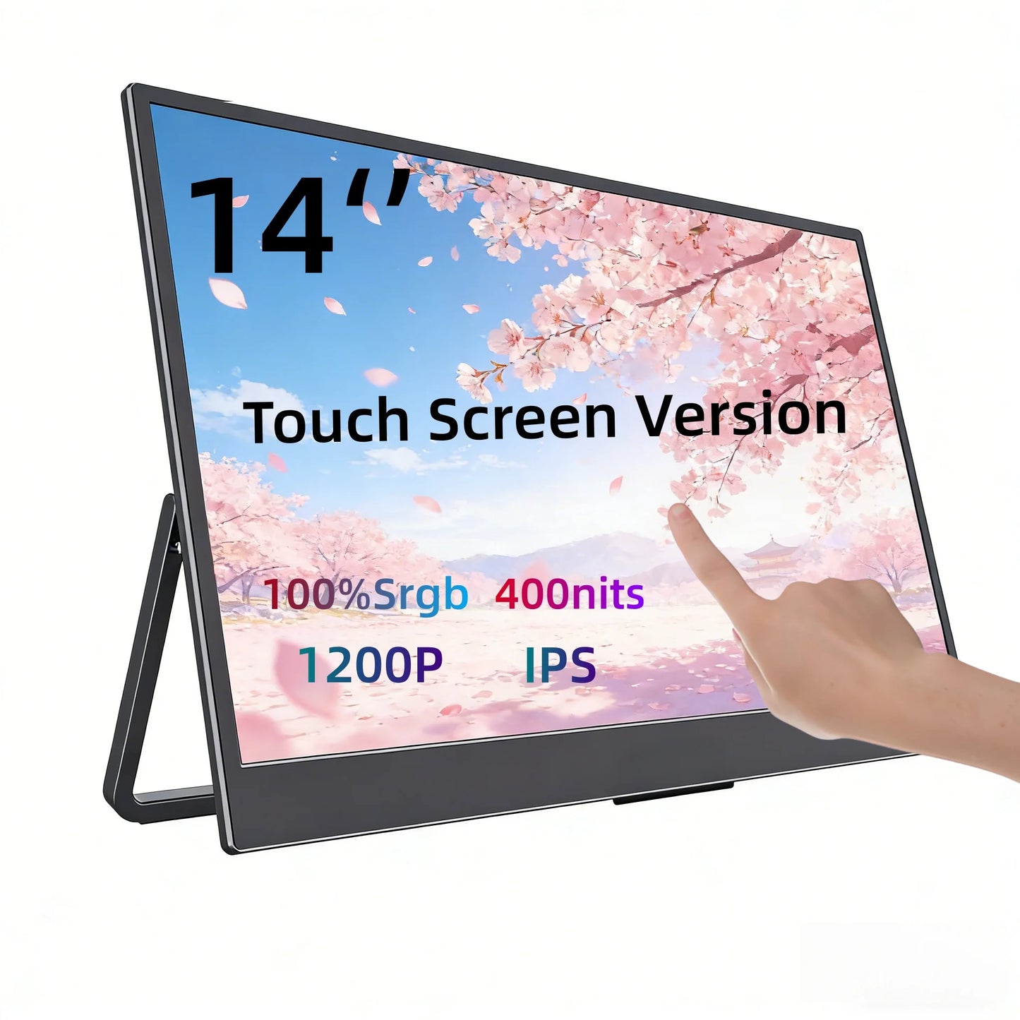 14" Portable IPS Touch Monitor - 1920x1200 HD Gaming & Laptop Expand Display