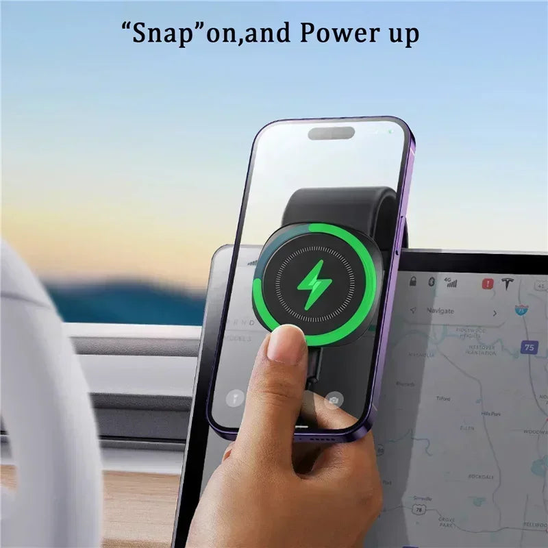 Magnetic Wireless Car Charger for iPhone 16 15 14 13 12 - 15W Fast Mount
