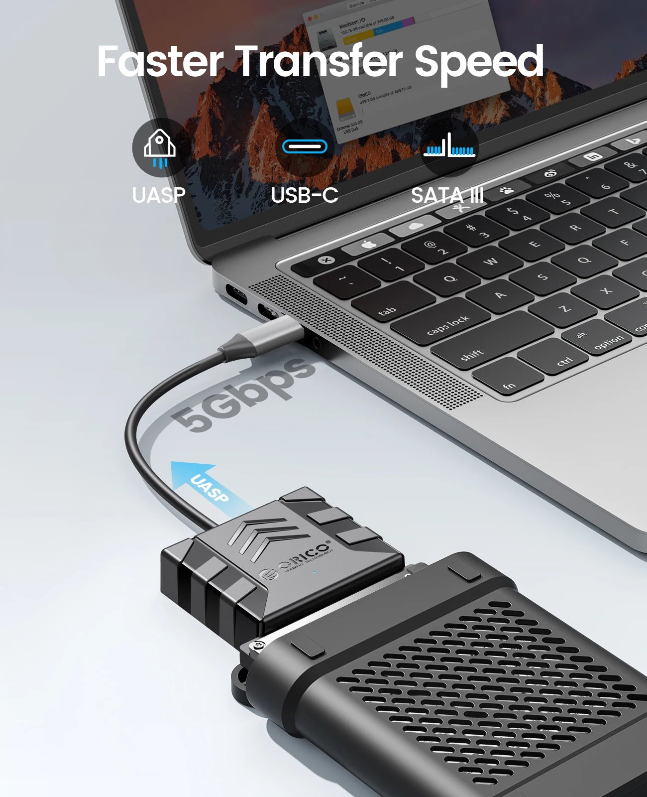 USB 3.0 to SATA Adapter Cable for 2.5/3.5" HDD/SSD - 5Gbps Fast Data Transfer